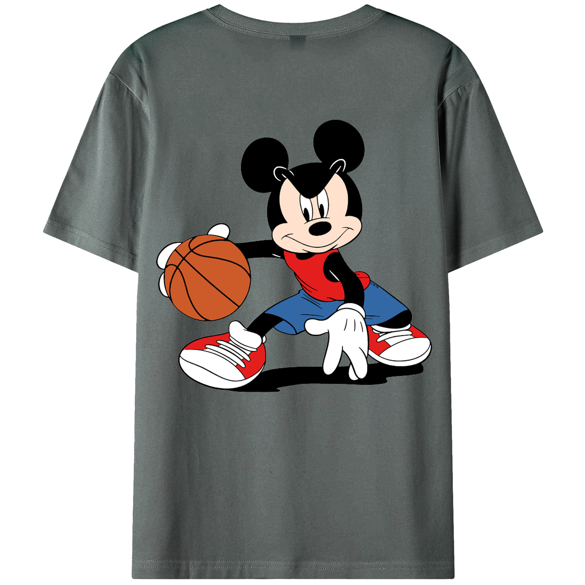 （画像用） ミッキーマウス Mickey Mouse 綿100％半袖Tシャツ（背面プリント）